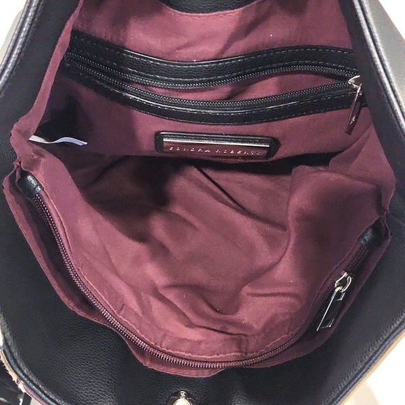 Sondra Roberts Patchwork Large Leather Shoulder Bag Satchel Tote EUC! - Picture 3 of 13